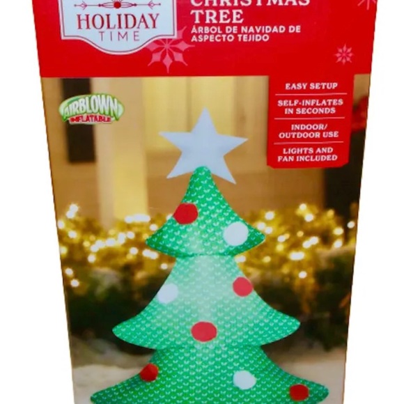 Holiday Time Airblown Christmas Tree Inflatable Knit Look LED 4ft Tall New - Picture 3 of 3